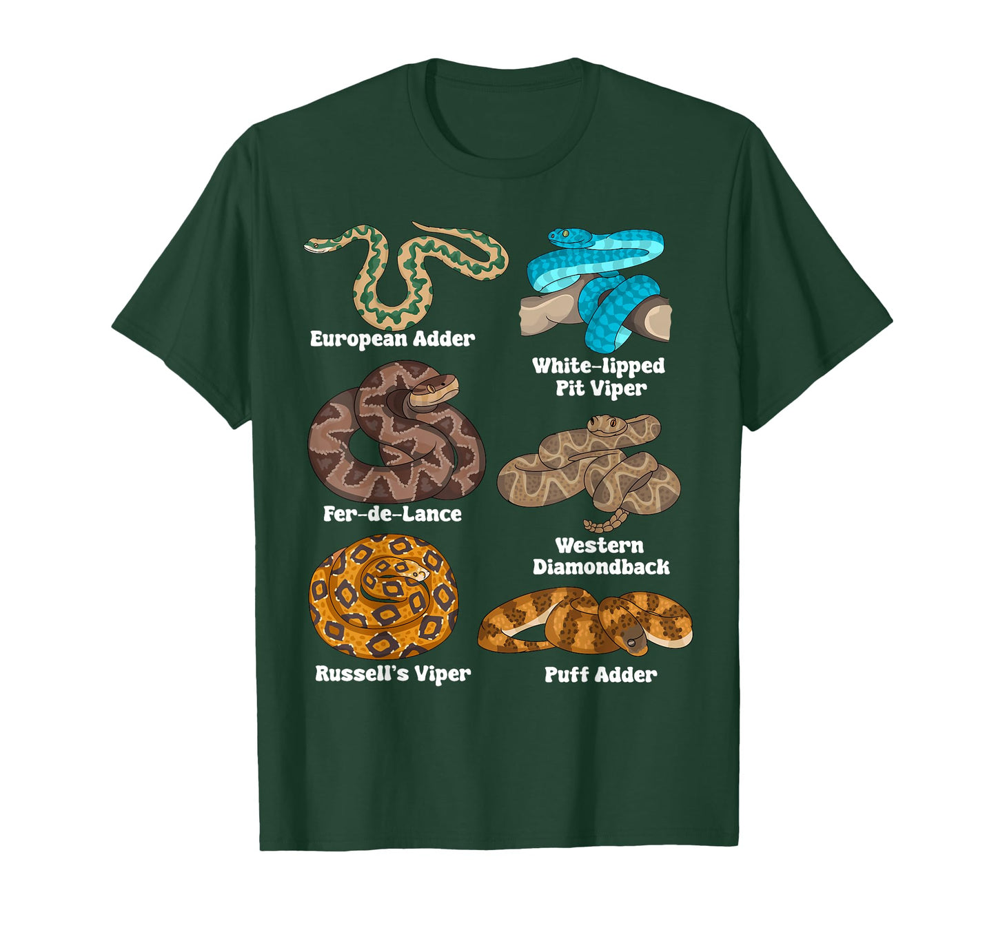 Snake Lover Kids Herpetologist Boys Species Snakes T-Shirt