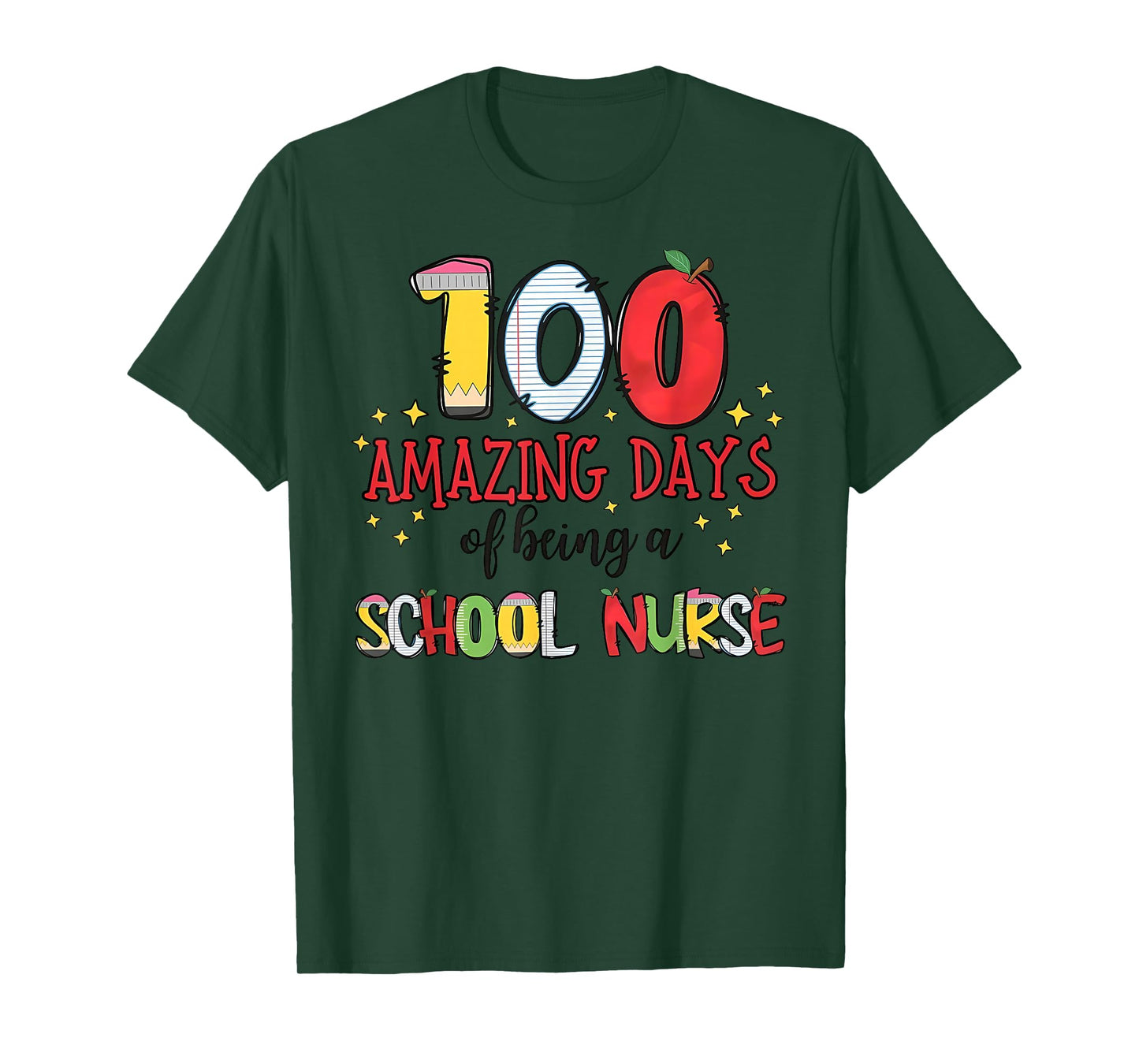 100 Days of Nurse Nursing School 100 Days of School T-Shirt