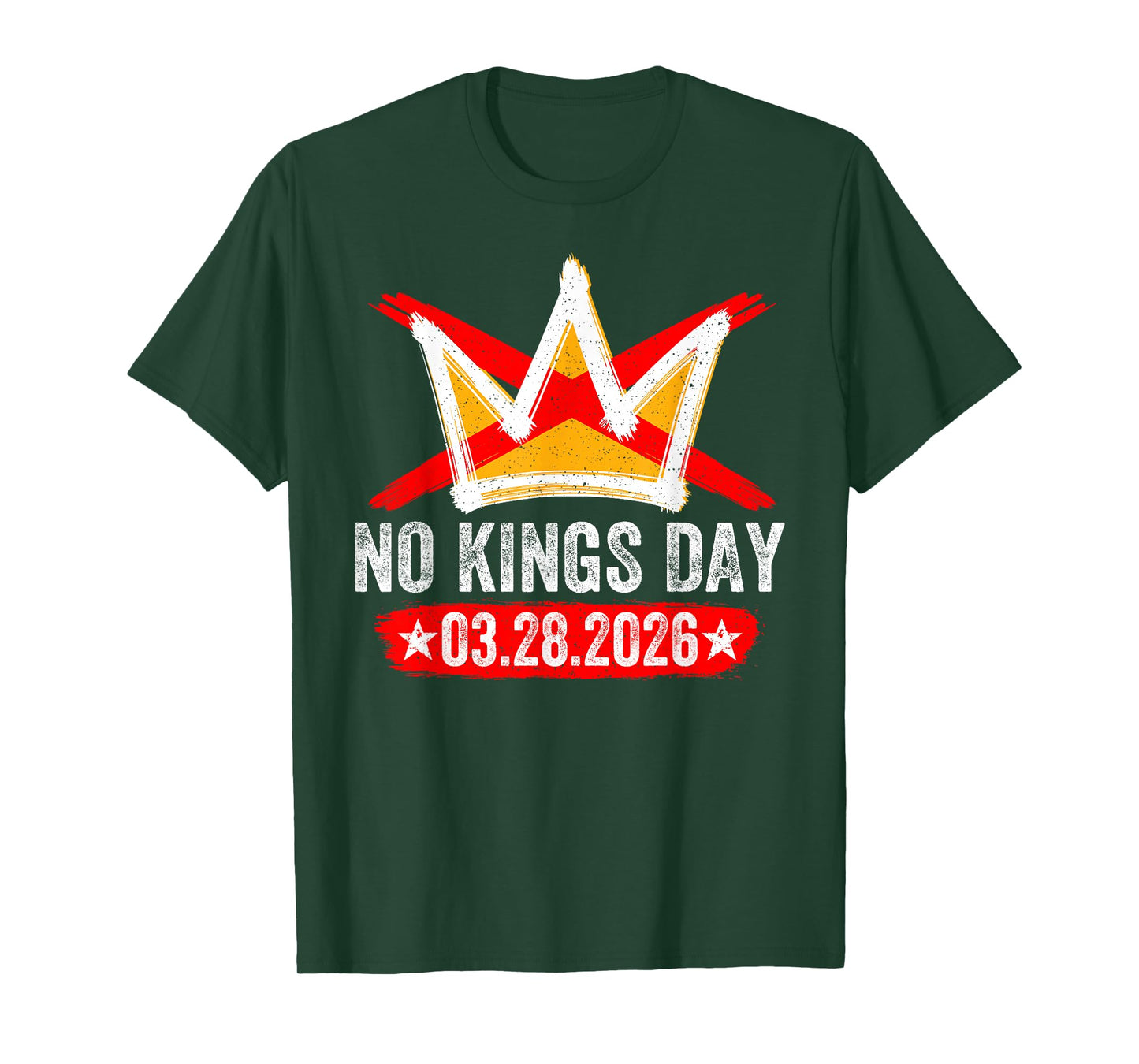 No Kings Day March 28 2026 Retro Vintage Patriotic Men Women T-Shirt