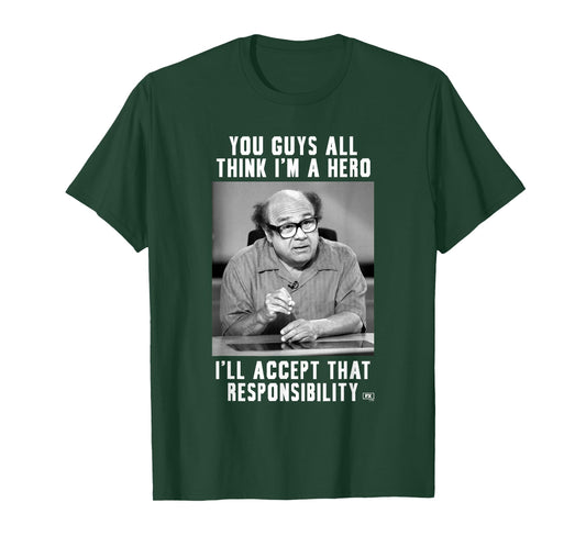 It's Always Sunny Frank The Hero Black and White Photo TV T-Shirt