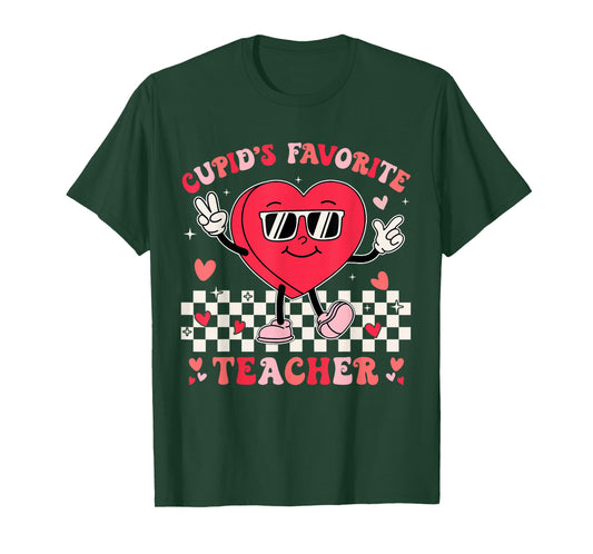Cupid's Favorite Valentines Day for Men Women Teachers Kids T-Shirt