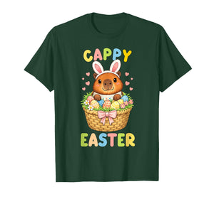 Cappy Easter Cute Capybara Bunny Ear T-Shirt