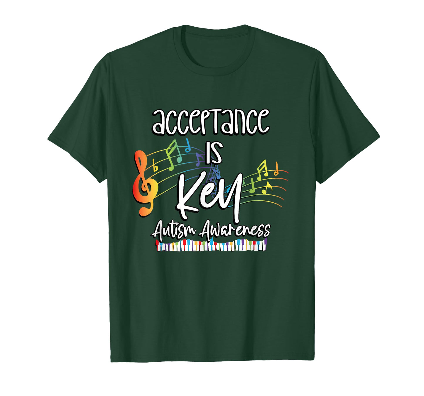 Acceptance is Key Autism Awareness Month Teachers Parents T-Shirt
