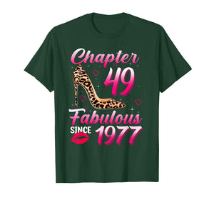Chapter 49 Fabulous Since 1977 Leopard Queen Birthday T-Shirt