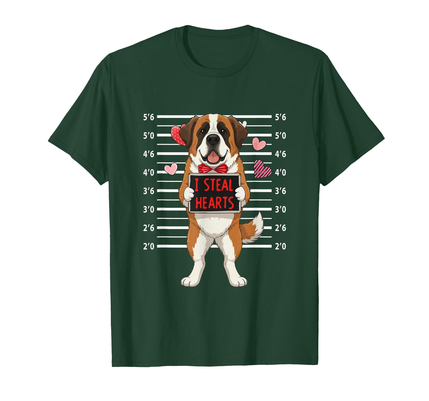 I Steal Cute Hearts Valentine's Day St. Bernard Lover Owner T-Shirt