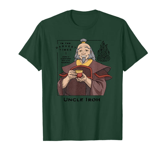 Avatar Uncle Iroh in The Darkest Times Advice Cartoon Anime T-Shirt