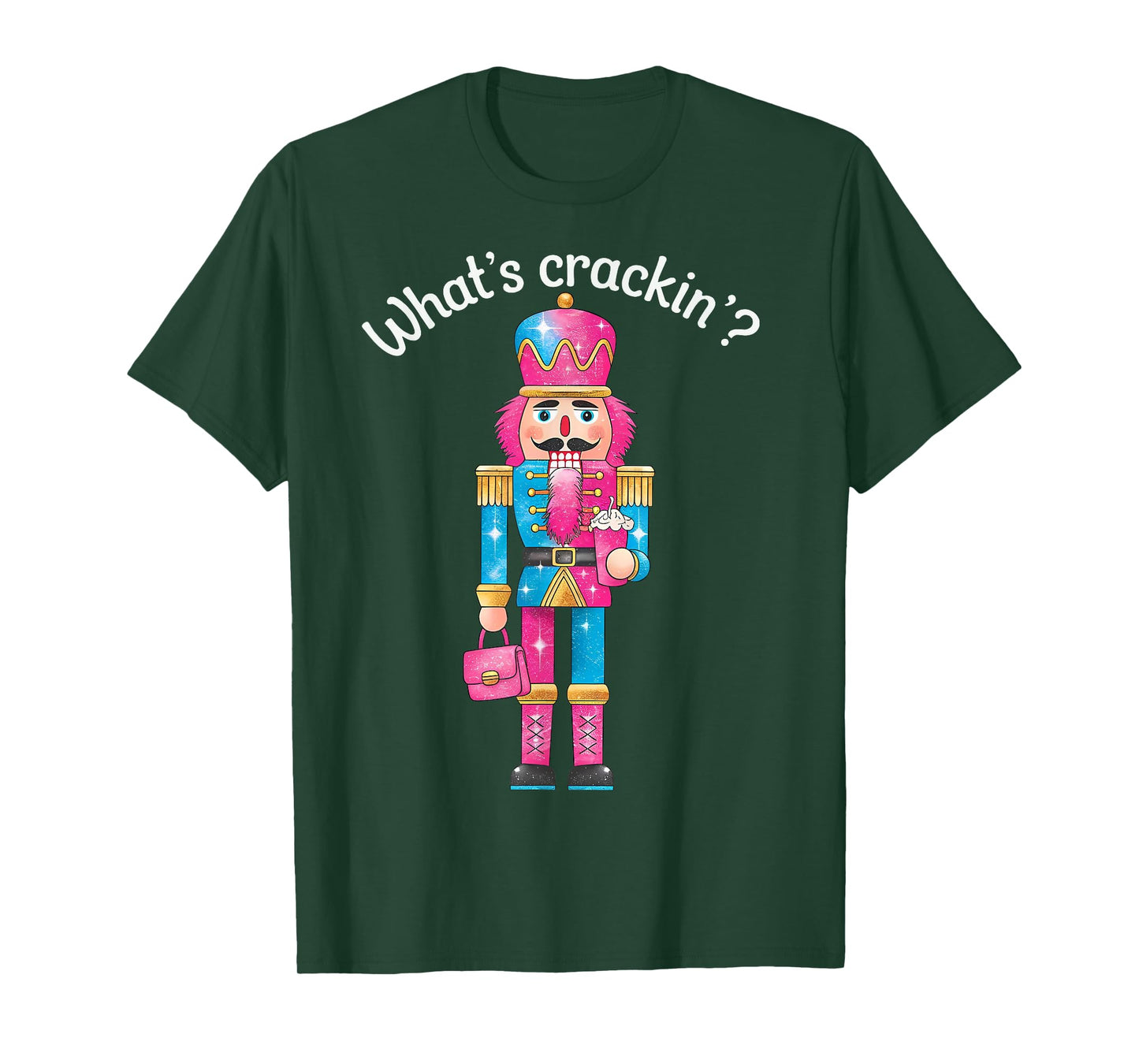 Christmas Nutcracker Whats Crackin Funny Xmas Men Women Kids T-Shirt