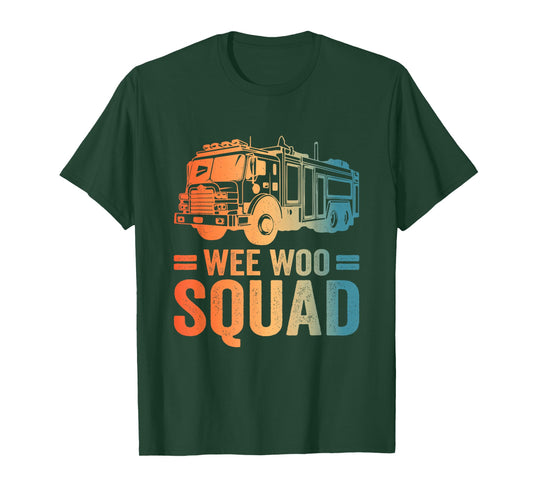 Funny Firefighter Shirt Men Women Kids Fire Truck Fireman T-Shirt