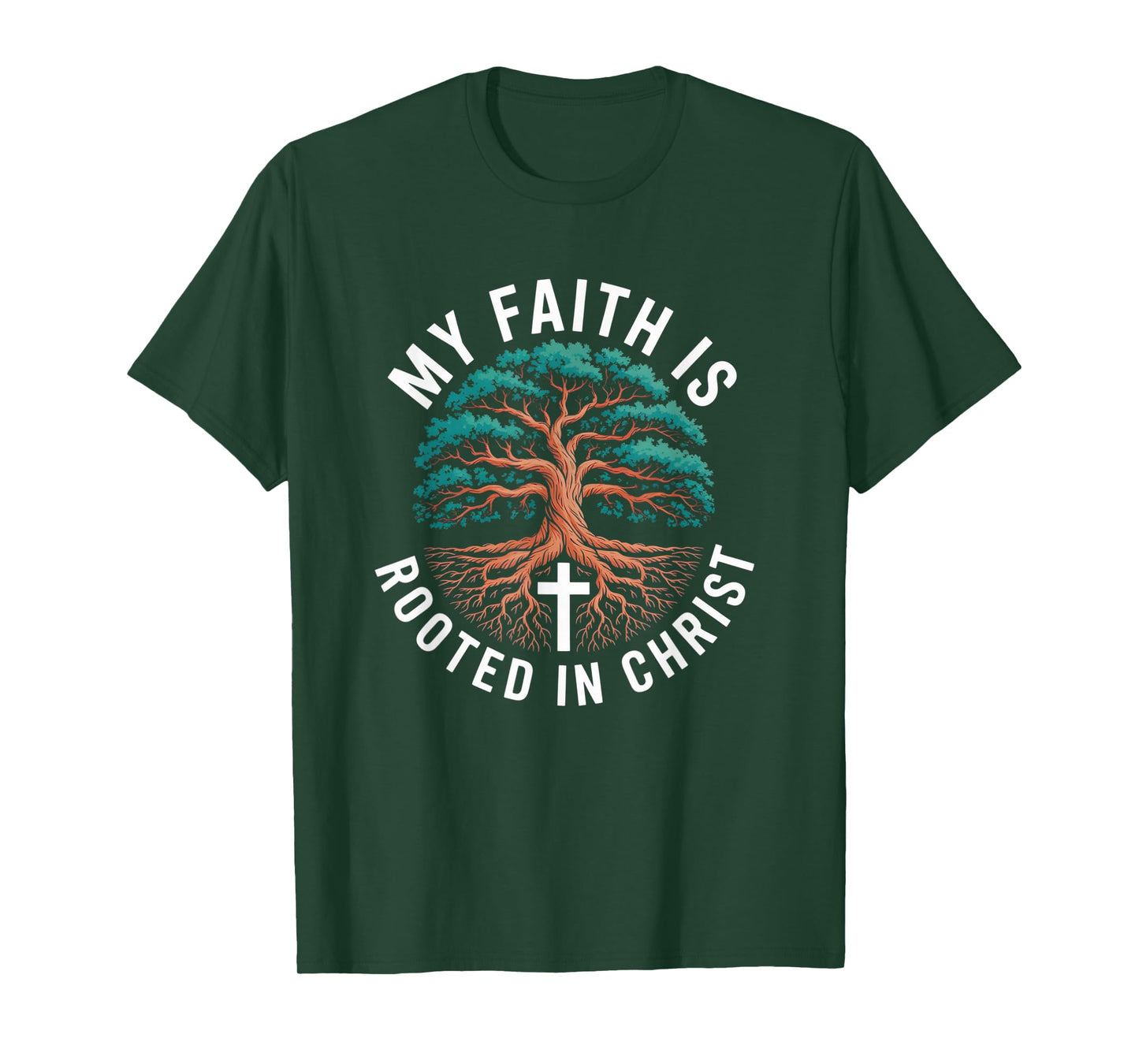 My Faith is Rooted in Christ Tree of Life Graphic T-Shirt