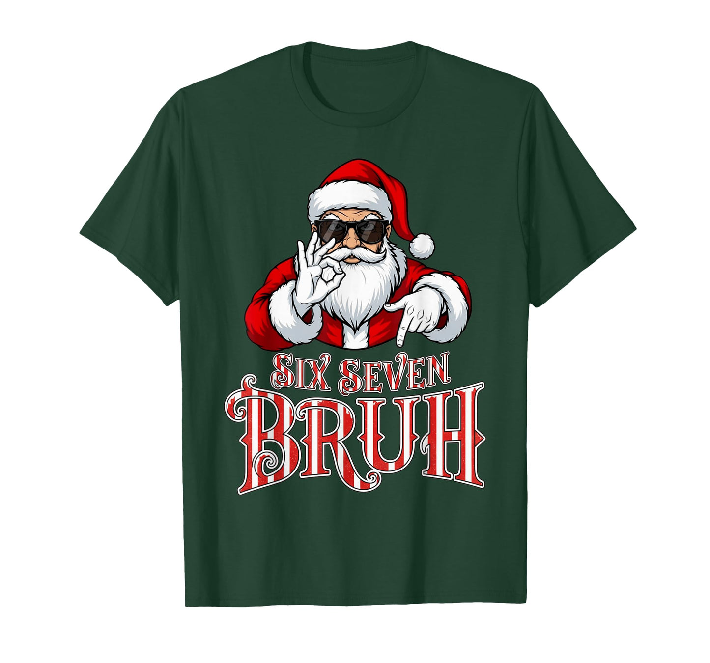 Funny Six Seven Bruh Santa Meme Christmas 67 T-Shirt