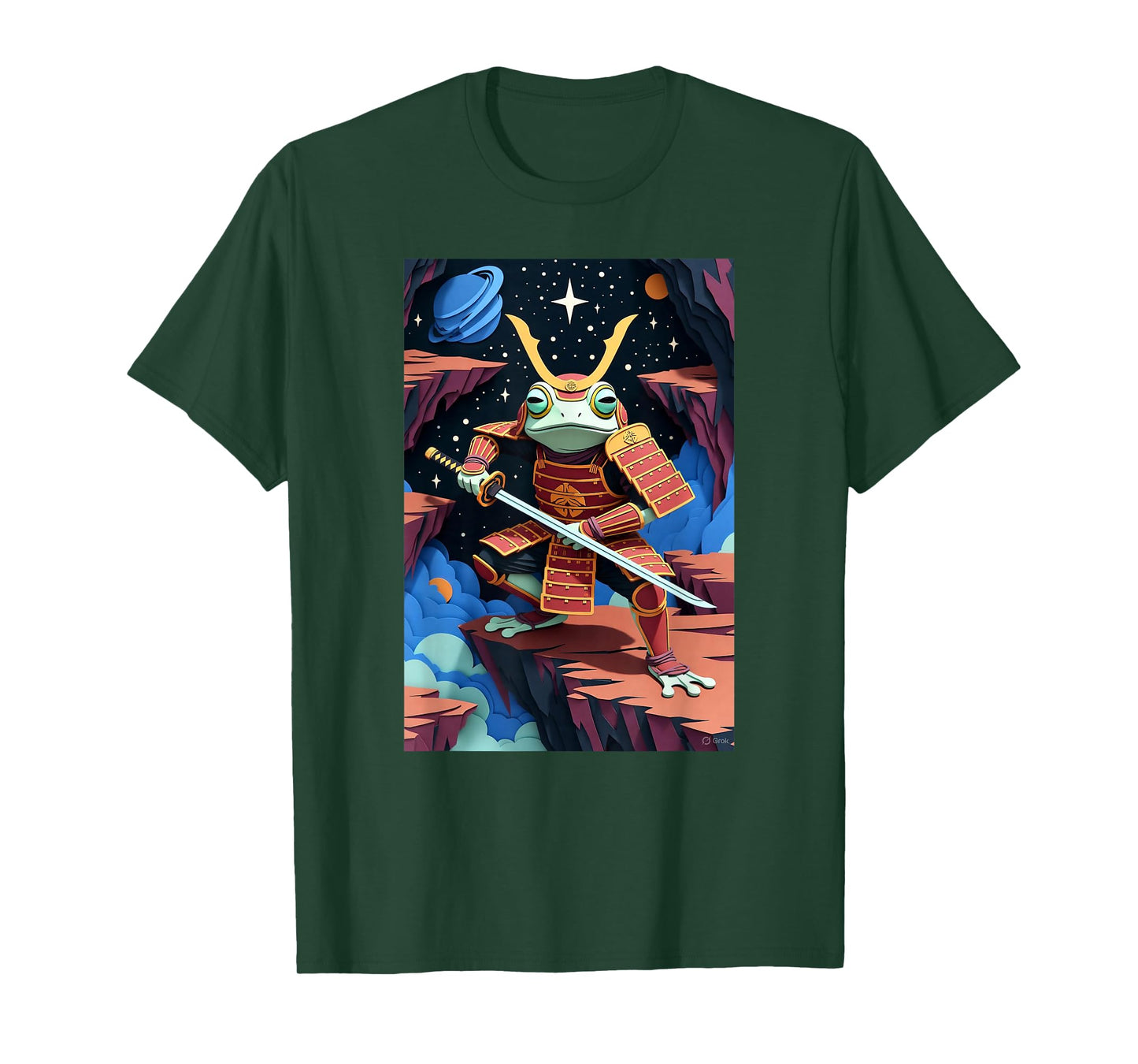 Astral Samurai Frog Warrior T-Shirt