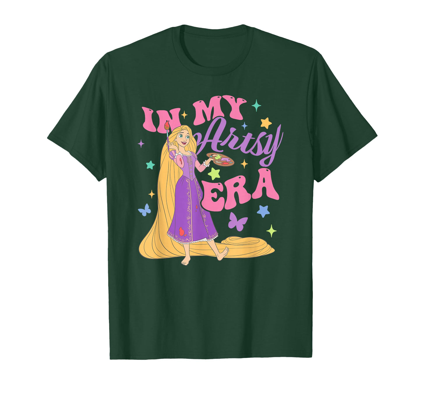 Disney Tangled Rapunzel in My Artsy Era Portrait T-Shirt