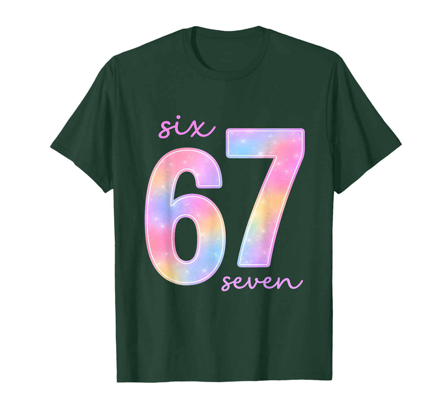 Funny Six Seven 6 7 Meme Gen Alpha Slang 67 Kids Girls T-Shirt