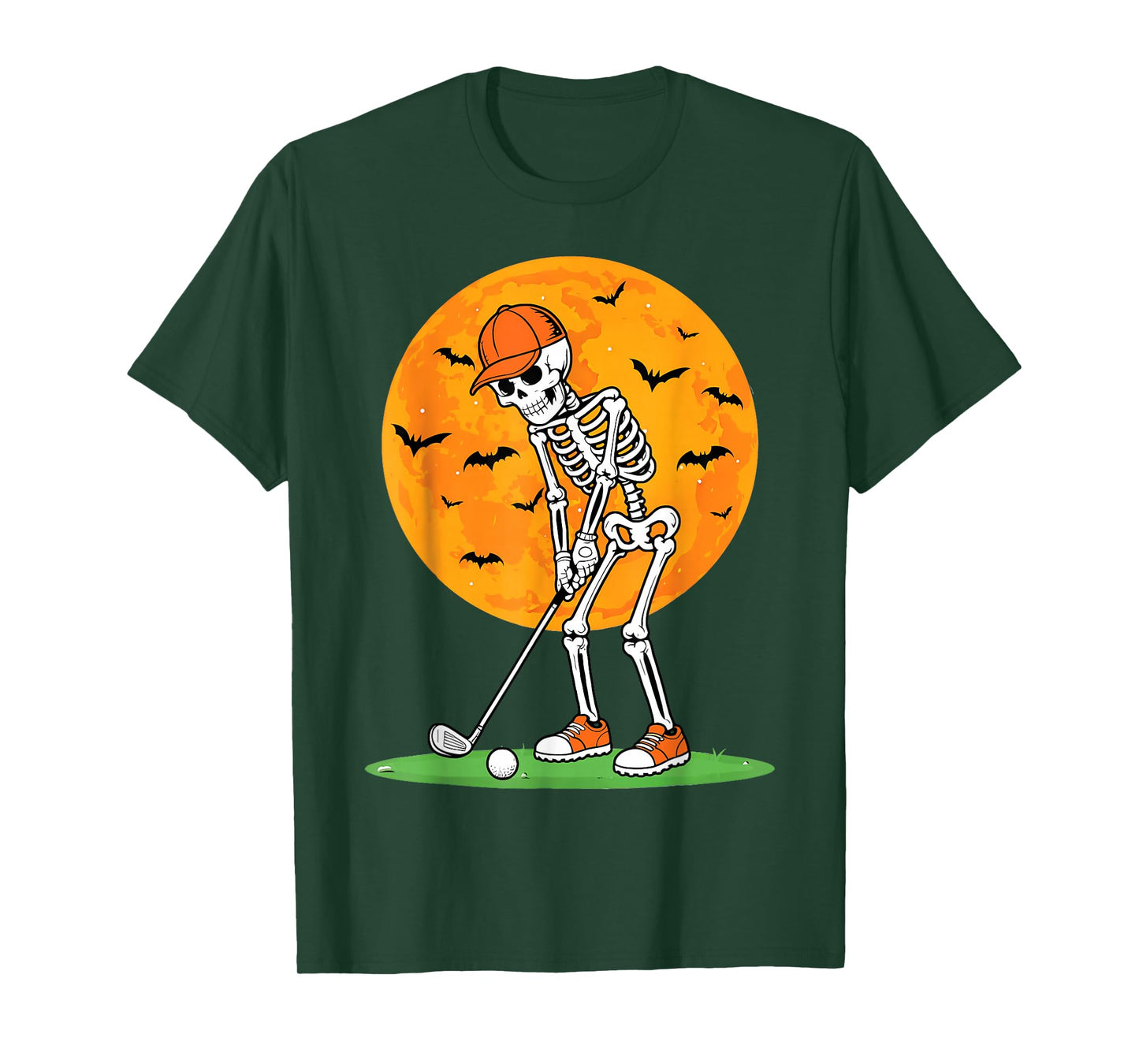 Halloween Golf Skeleton Spooky Golfer Halloween Golfing T-Shirt