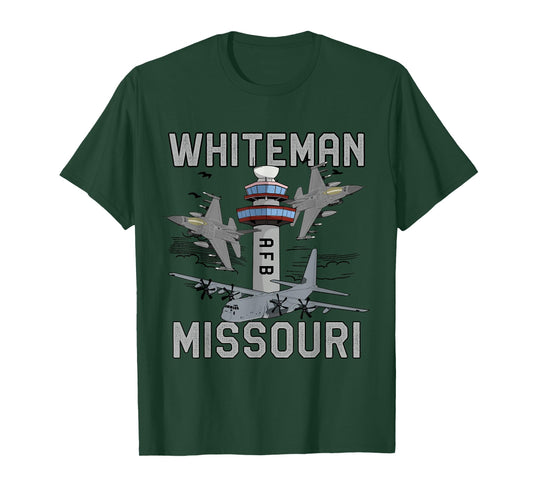 Whiteman AFB Missouri Air Force Base Fighter Jets Vintage T-Shirt
