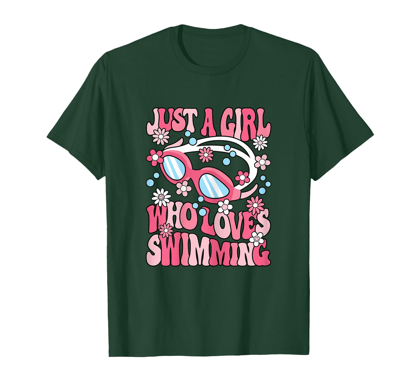 Just A Girl Who Loves Swimming Swim Swimmer Girls Kids T-Shirt