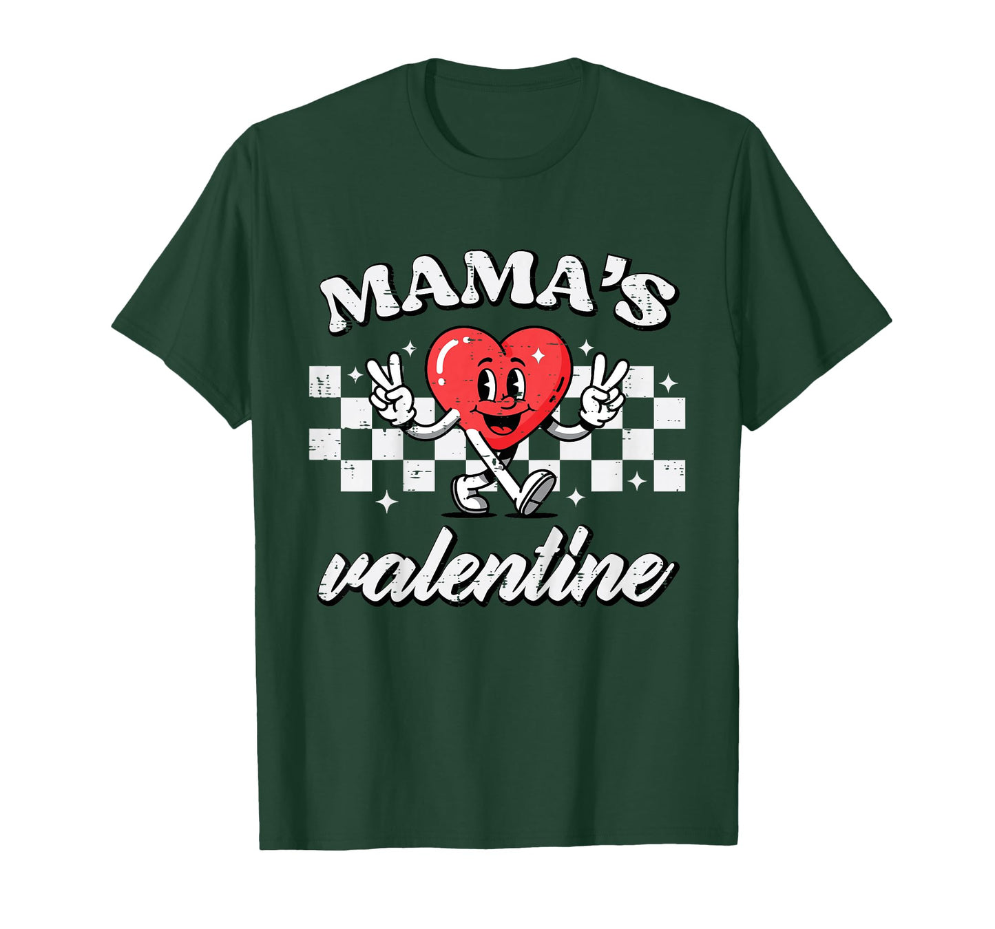 Kids Mamas Valentine Heart Peace Valentines Day Boys Kids Toddler T-Shirt