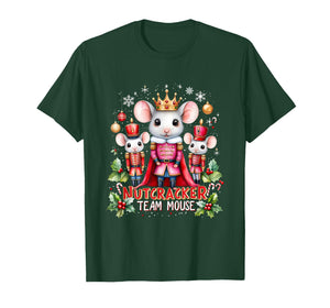 Nutcracker Team Mouse Cute Christmas Design T-Shirt