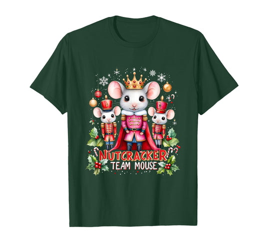Nutcracker Team Mouse Cute Christmas Design T-Shirt