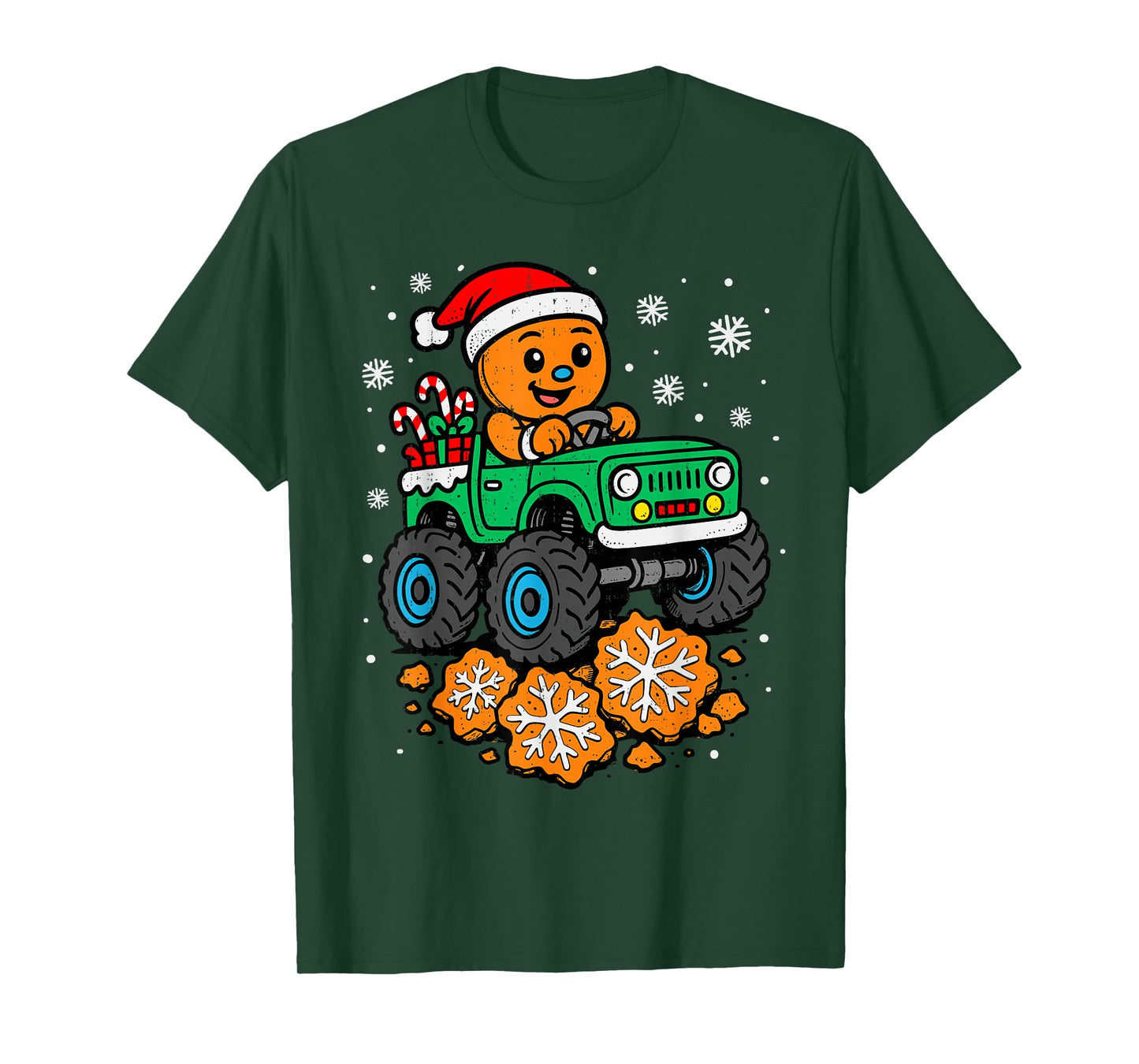 Gingerbread Truck Christmas Baking Teens Boys Toddler Kids T-Shirt
