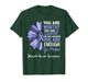 Motivational Stomach Cancer Awareness Ribbon Periwinkle Blue T-Shirt