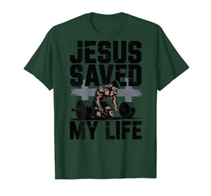 Christian Workout Jesus Christ Saved My Life Men's Lord Gym T-Shirt