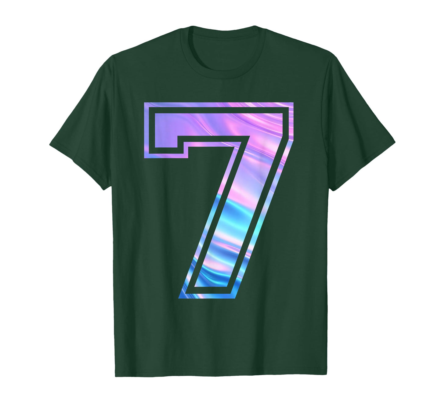 7 Number Seven Team Sports Graphic Design Matching Varsity T-Shirt