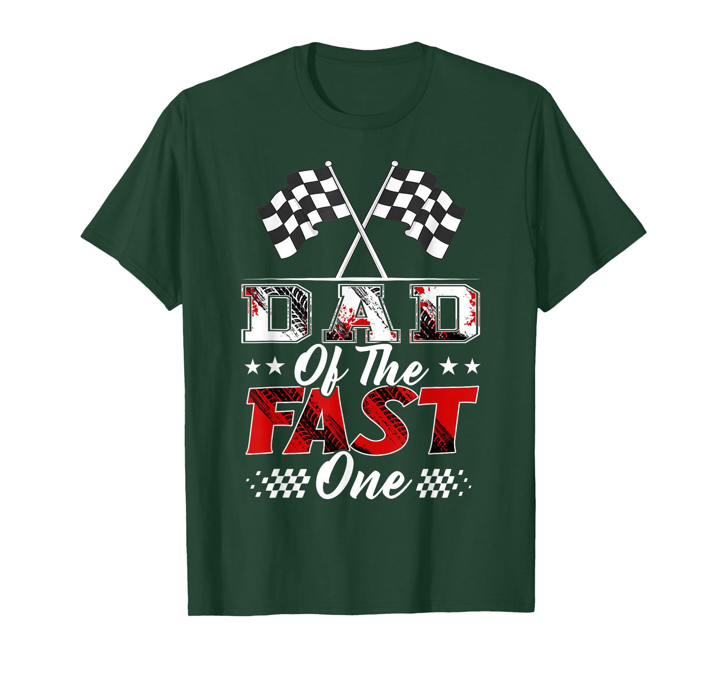 Dad of The Fast One Birthday 1st Race Car Family T-Shirt