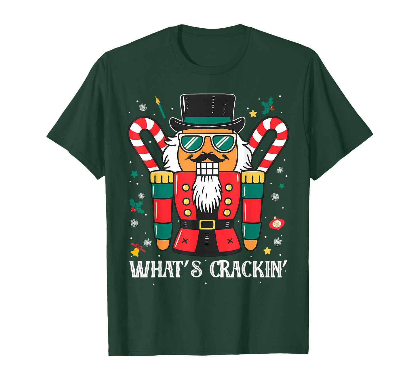 Christmas Nutcracker Whats Crackin Funny Xmas Men Women T-Shirt