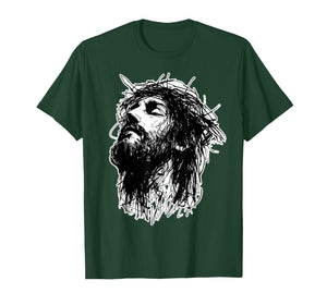 Jesus Christ Crown of Thorns Sketch T-Shirt