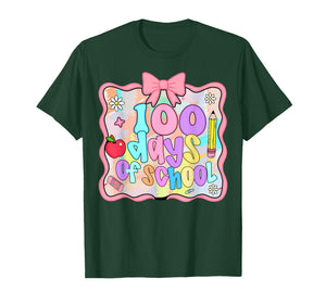 100 Days of School Preppy 100th Day of School Kids Teacher T-Shirt