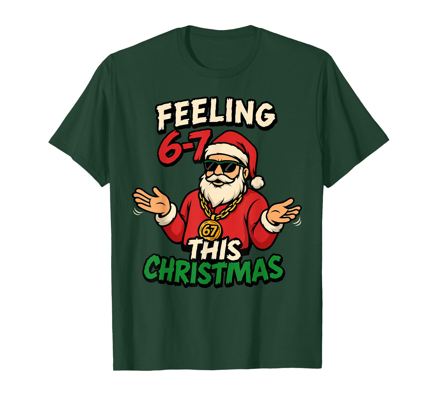 Funny Christmas 6-7 67 Six Seven Christmas Kids Teen Boys T-Shirt