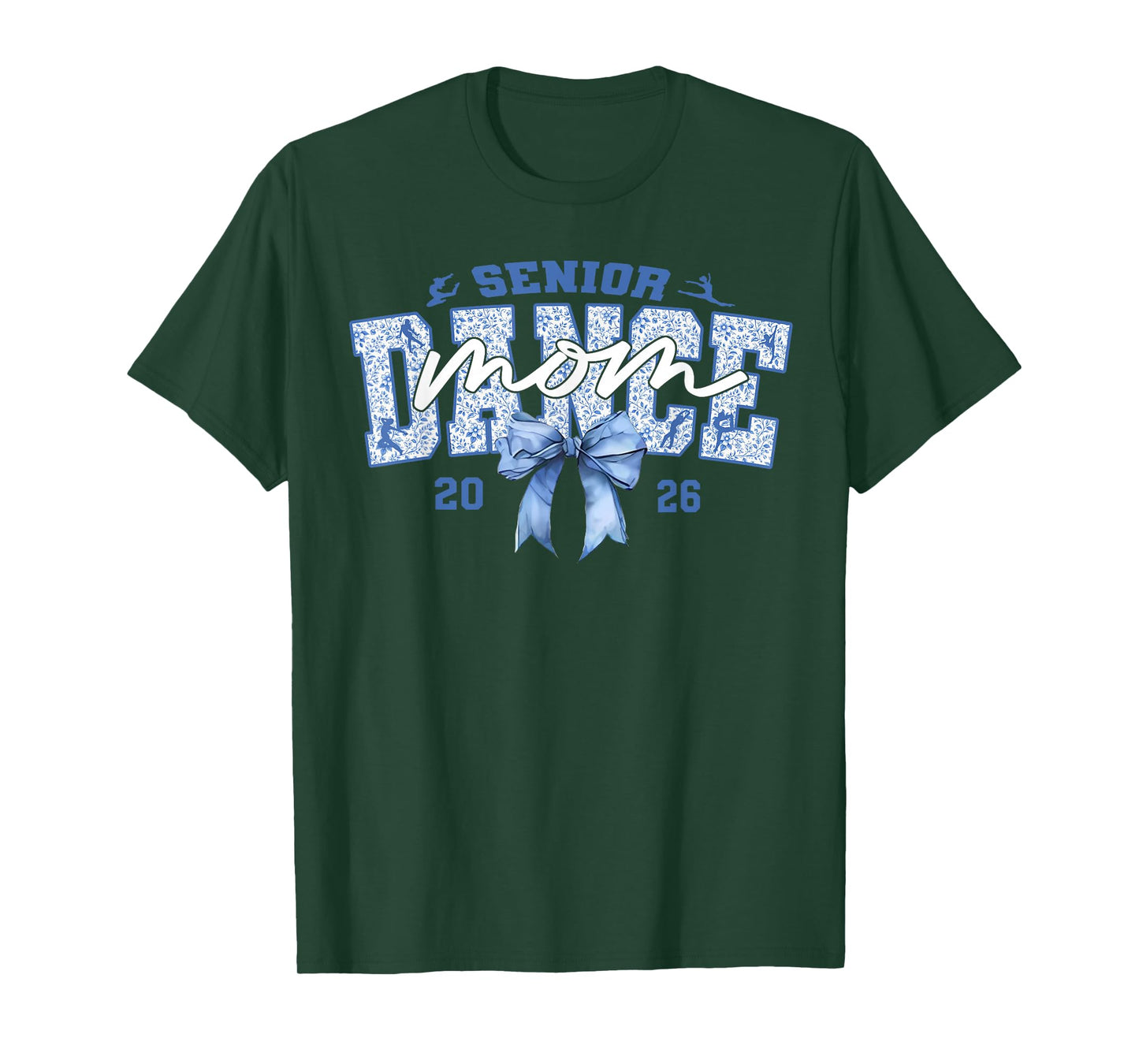 Blue Dance Senior Mom 2026 Coquette Ballet Dancing Mama T-Shirt