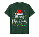 Merry Christmas Lights Santa Hat Xmas Family Matching Pajama T-Shirt