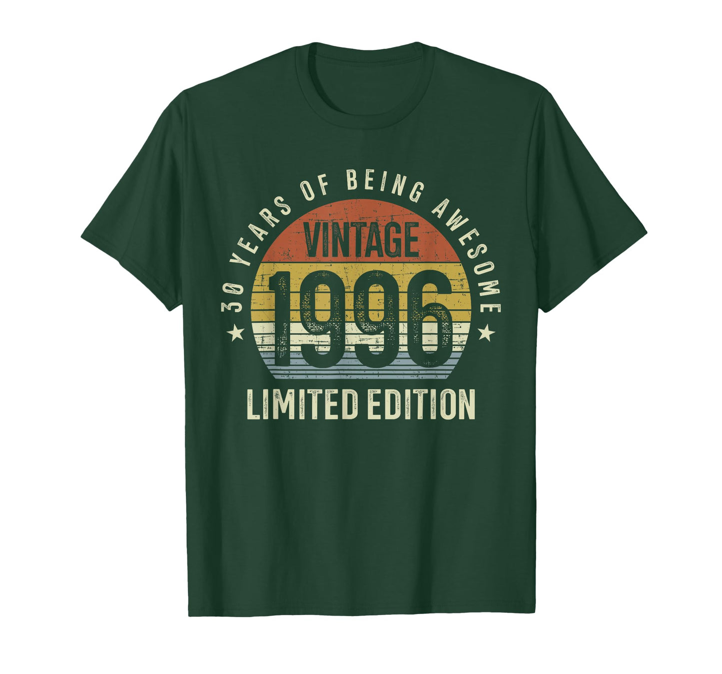 30th Birthday Vintage 1996 Limited Edition 30 Years Old T-Shirt