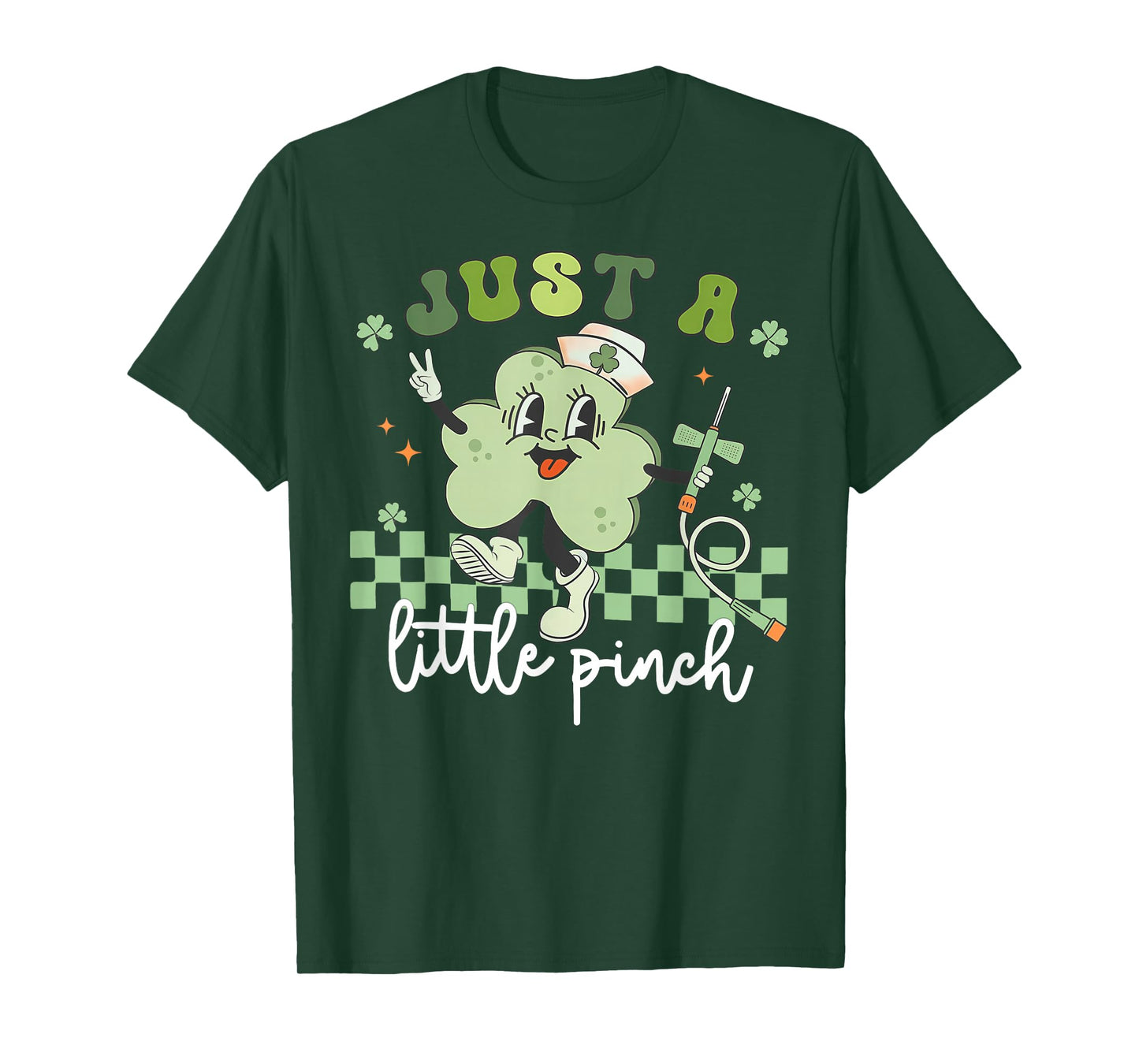 Just a Little Pinch Phlebotomist Nurse Shamrock Patricks Day T-Shirt