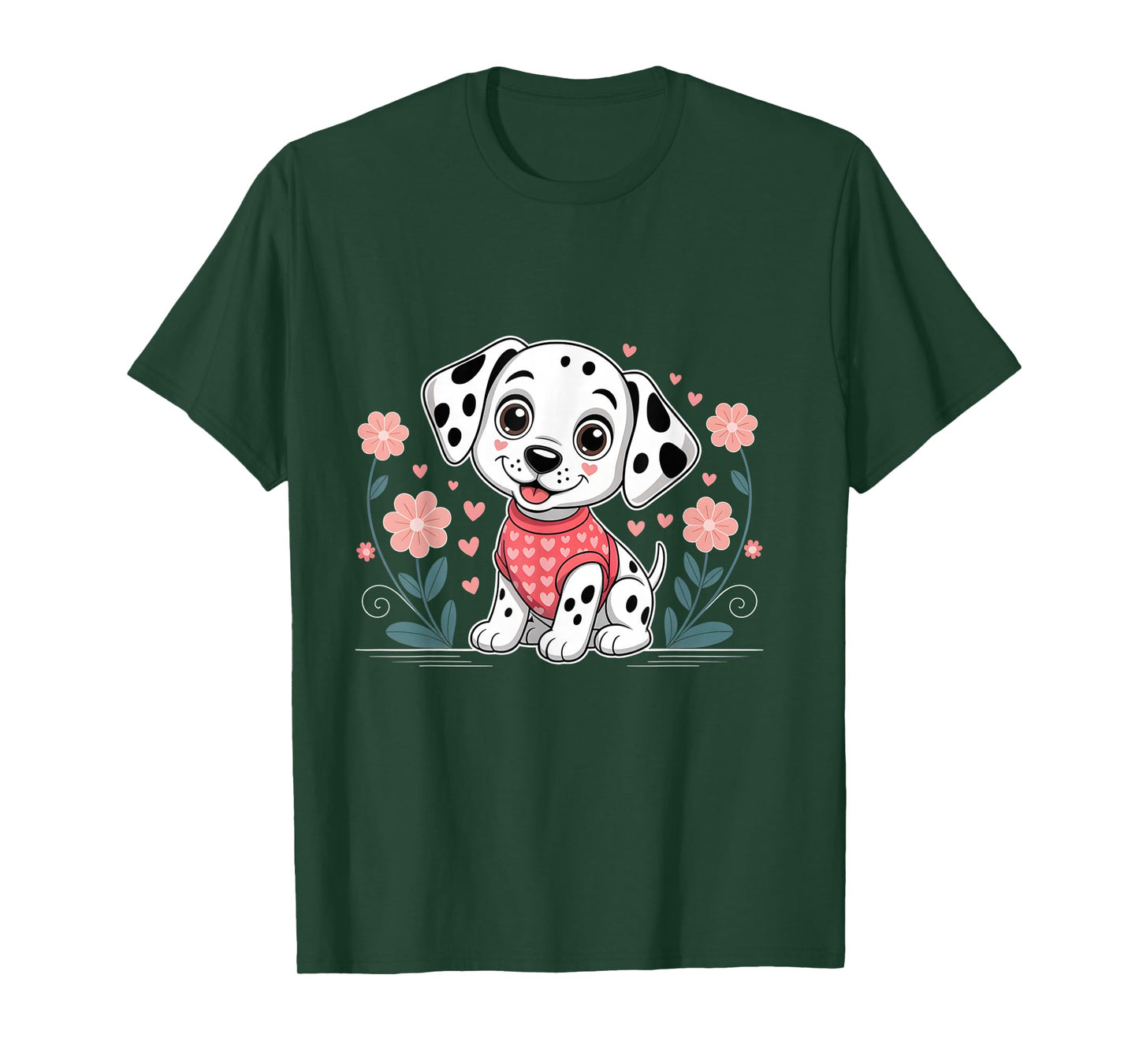 Cute Dalmatian Valentines Day Dog Lover Heart T-Shirt