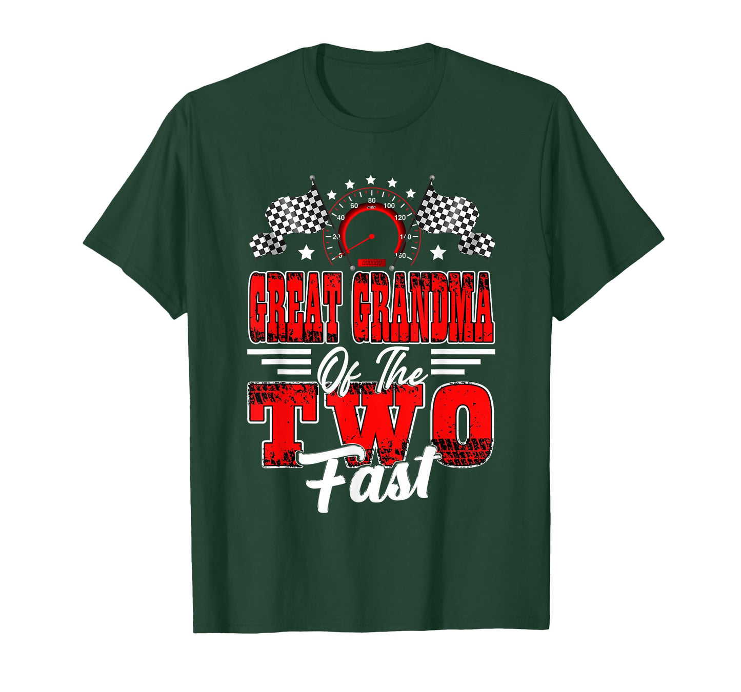 Great Grandma of The Two Fast 2nd Birthday Racing Car T-Shirt