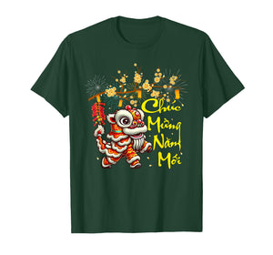 Funny Chuc Mung NAM Moi Happy Vietnamese New Year Lion Dance T-Shirt