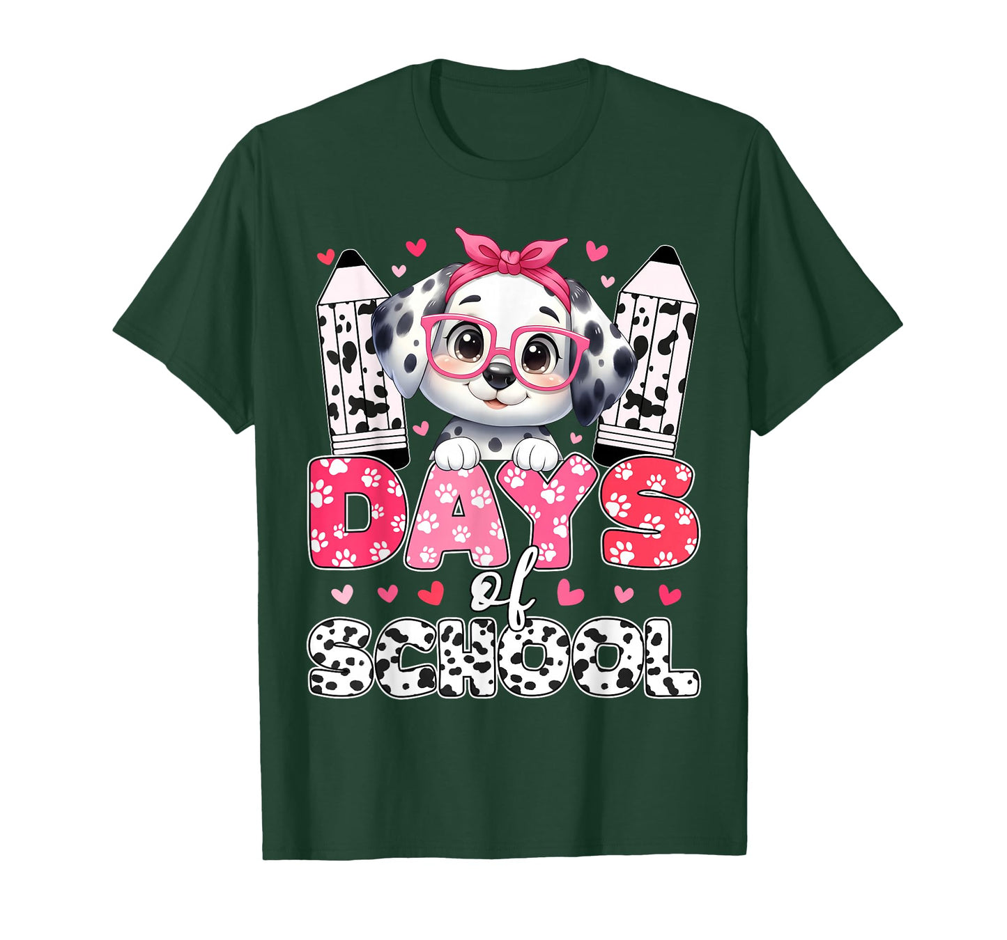 101 Days Cute Dog 100th Day of School Girl Teacher Kid T-Shirt