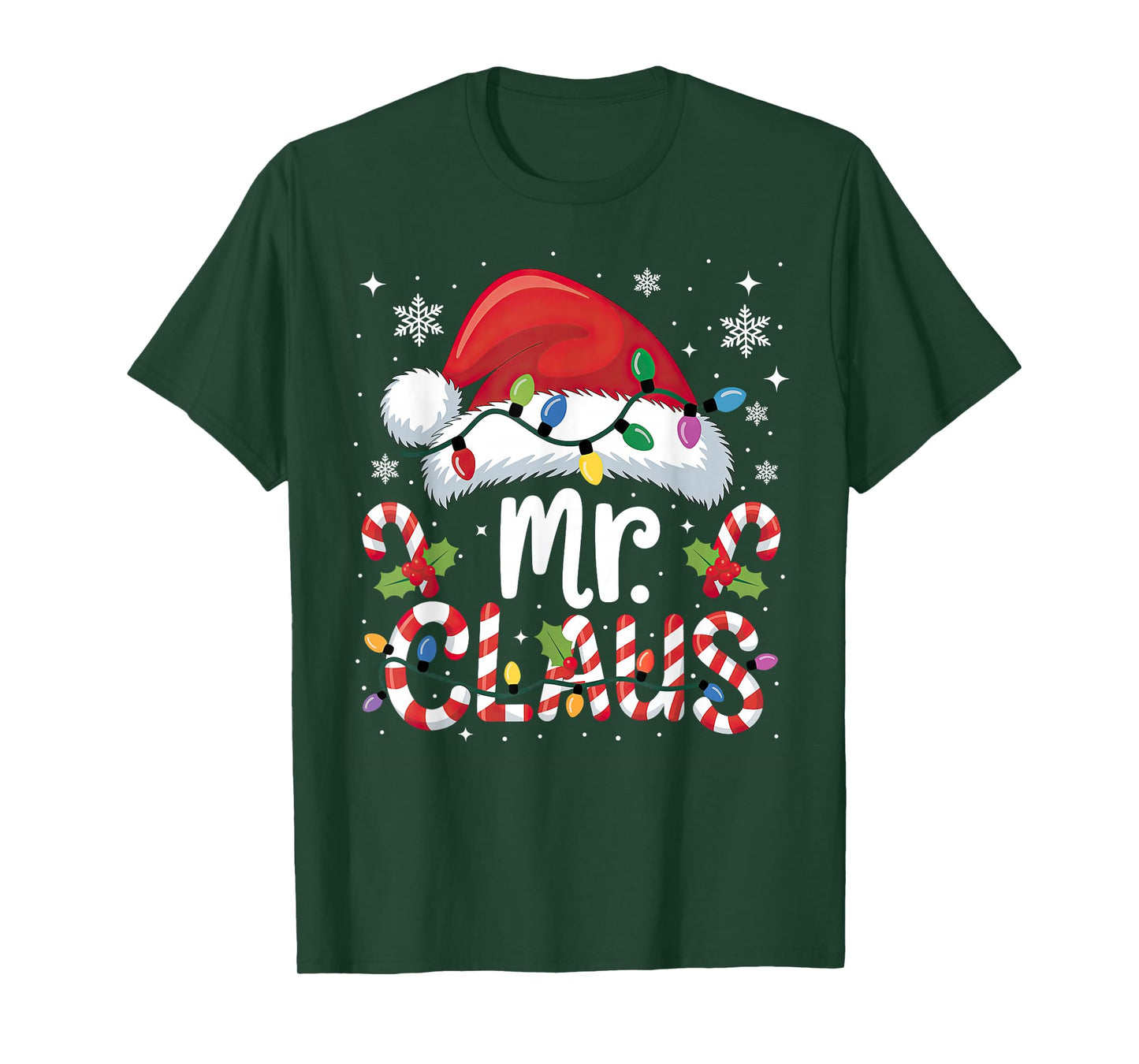 Mr and Mrs Claus Couples Matching Christmas T-Shirt