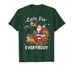 Cats for Everybody Santa Christmas Funny Cat Xmas Women Kids T-Shirt