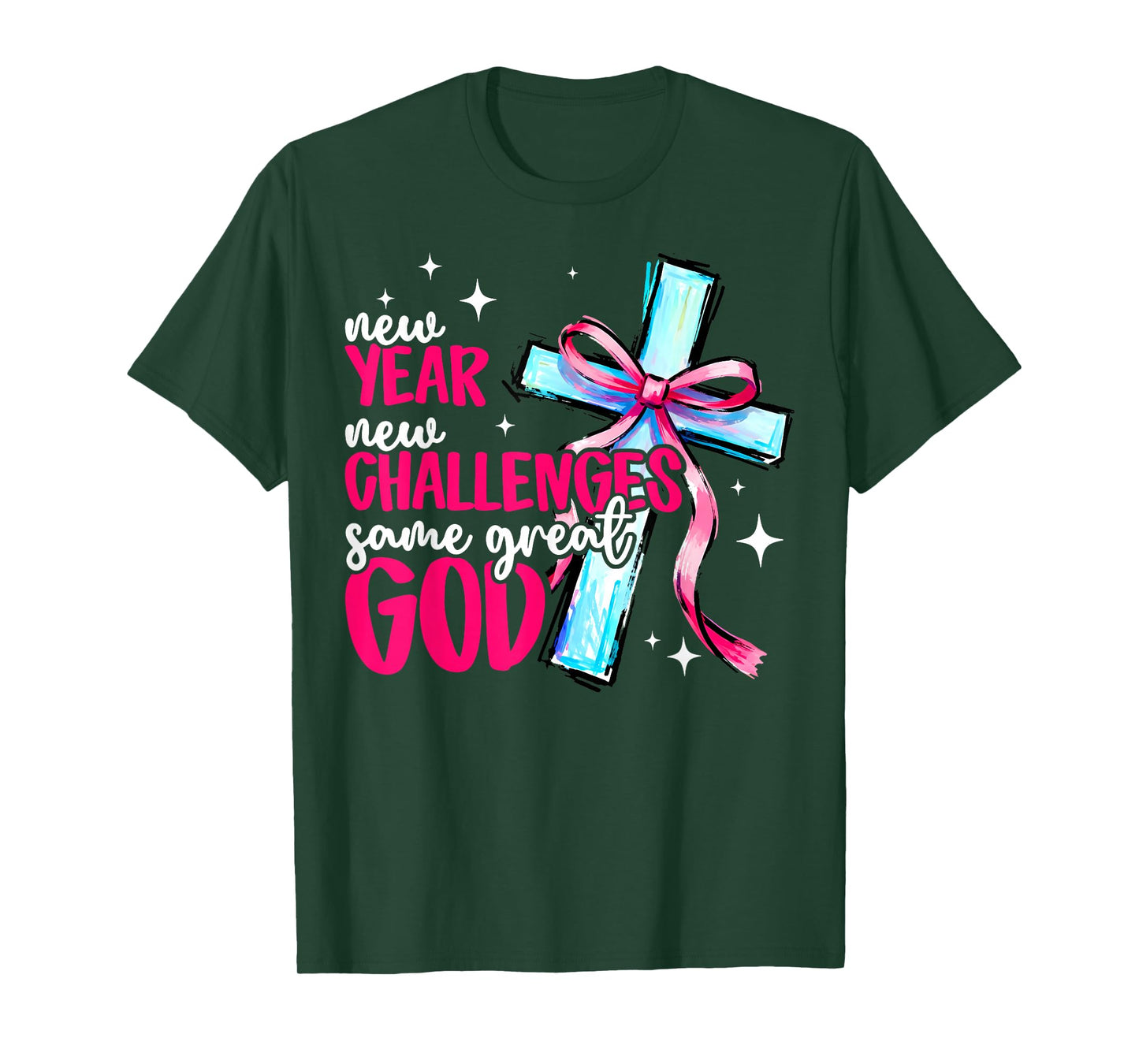New Year New Challenges Sam Great God Christian New Year Eve T-Shirt