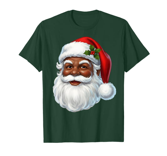 African American Santa Christmas Cool Black X-Mas T-Shirt