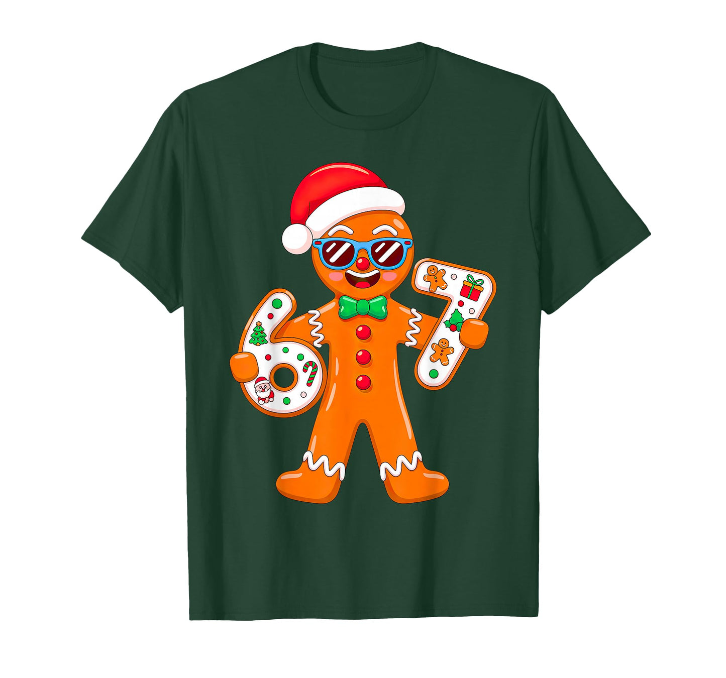 Gingerbread Six Seven 67 Gingerbread Man Xmas T-Shirt