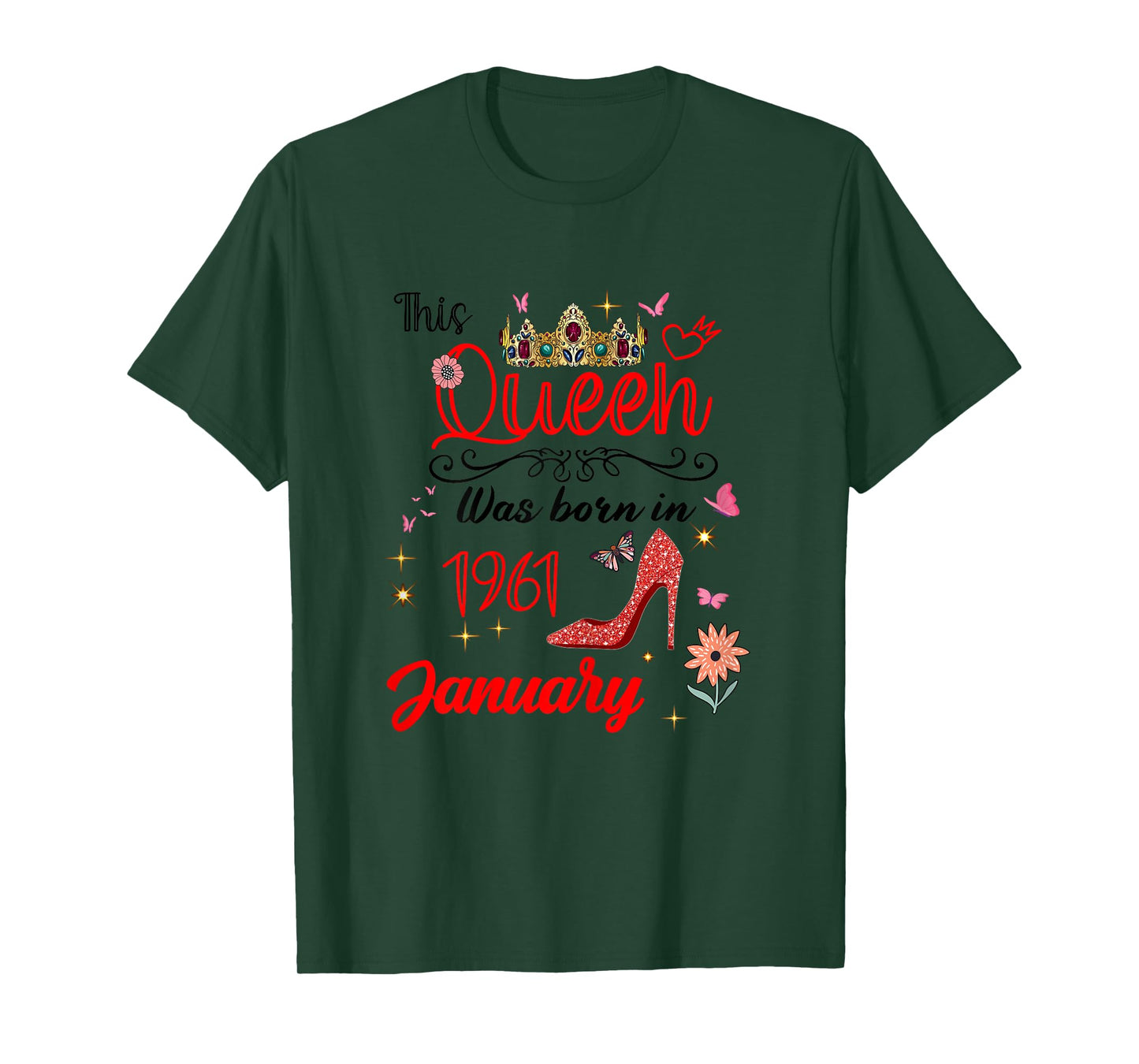 January 1961 Birthday This Queen was Born in January 1961 T-Shirt