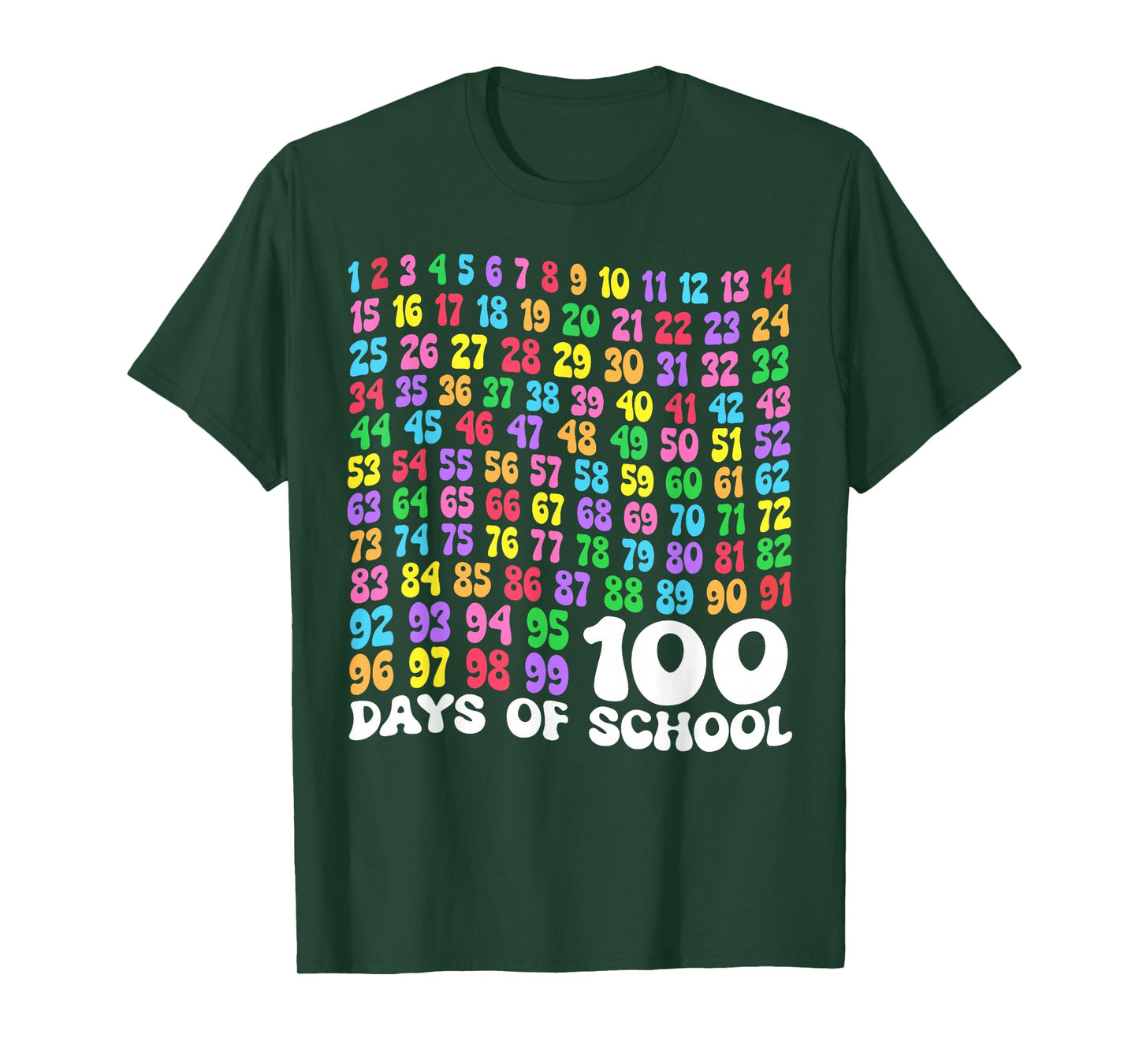 100th Day of School Teacher Kids 100 Days Math Numbers T-Shirt