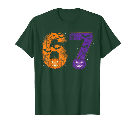 67 Meme Six Seven Funny Halloween Pumpkin Meme Six Seven T-Shirt