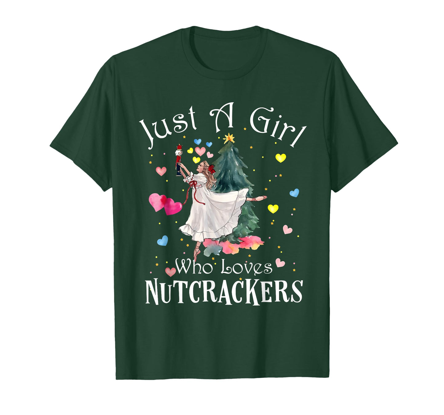 Just A Girl Who Loves Nutcrackers Funny Ballet Christmas T-Shirt