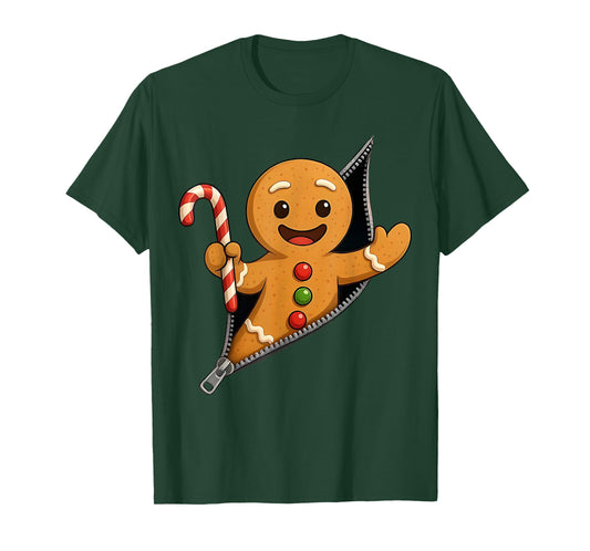 Gingerbread Man Funny Christmas Cookie Baking Cute Graphic T-Shirt
